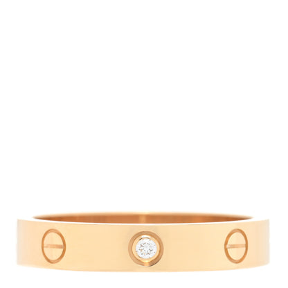 Cartier 18K Yellow Gold Diamond 4mm LOVE Wedding Band Ring 59 8.75 1 of 5