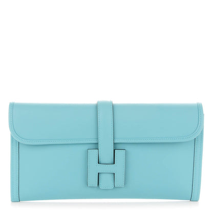 Hermes Veau Swift Jige Elan 29 Clutch Bleu Atoll 1 of 9