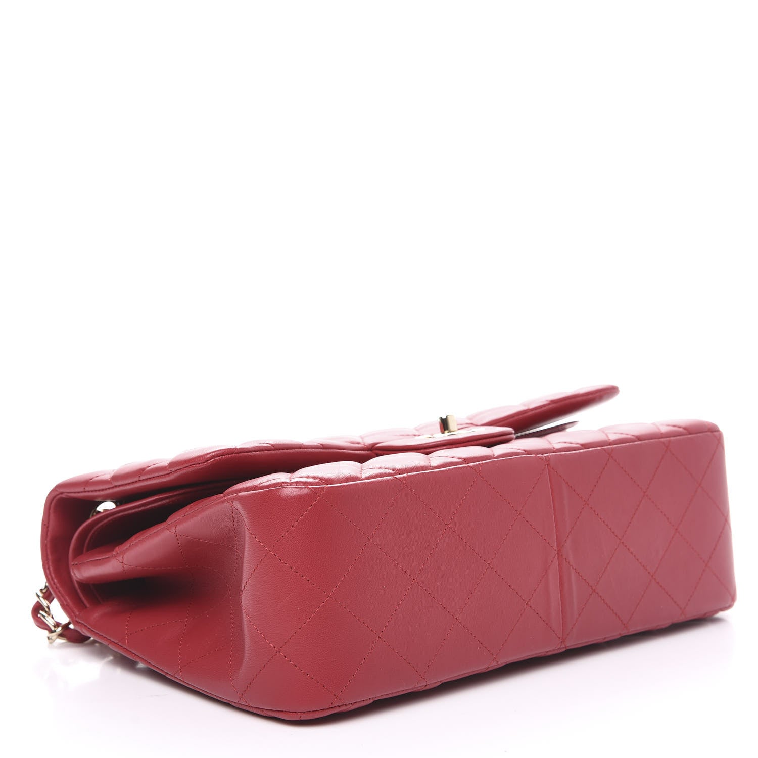 Chanel Lambskin Quilted Jumbo Double Flap Red 3 of 11