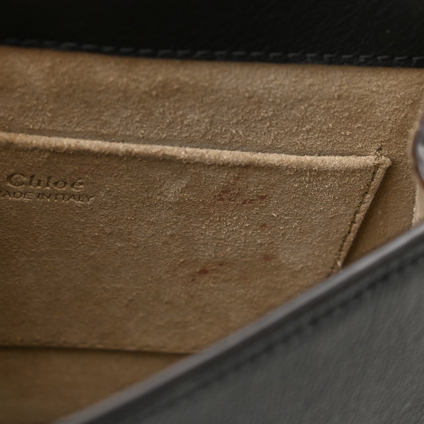 Calfskin Suede Small Nile Bracelet Bag Black