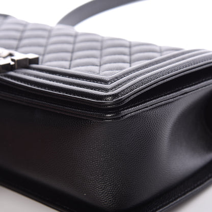 Chanel Caviar Quilted Medium Boy Flap Black 9 of 12