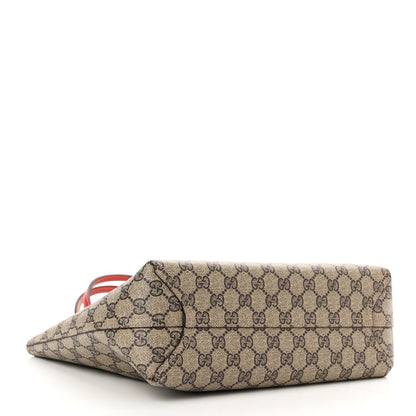 Gucci GG Supreme Monogram Small Reversible Tote Beige Red 6 of 17