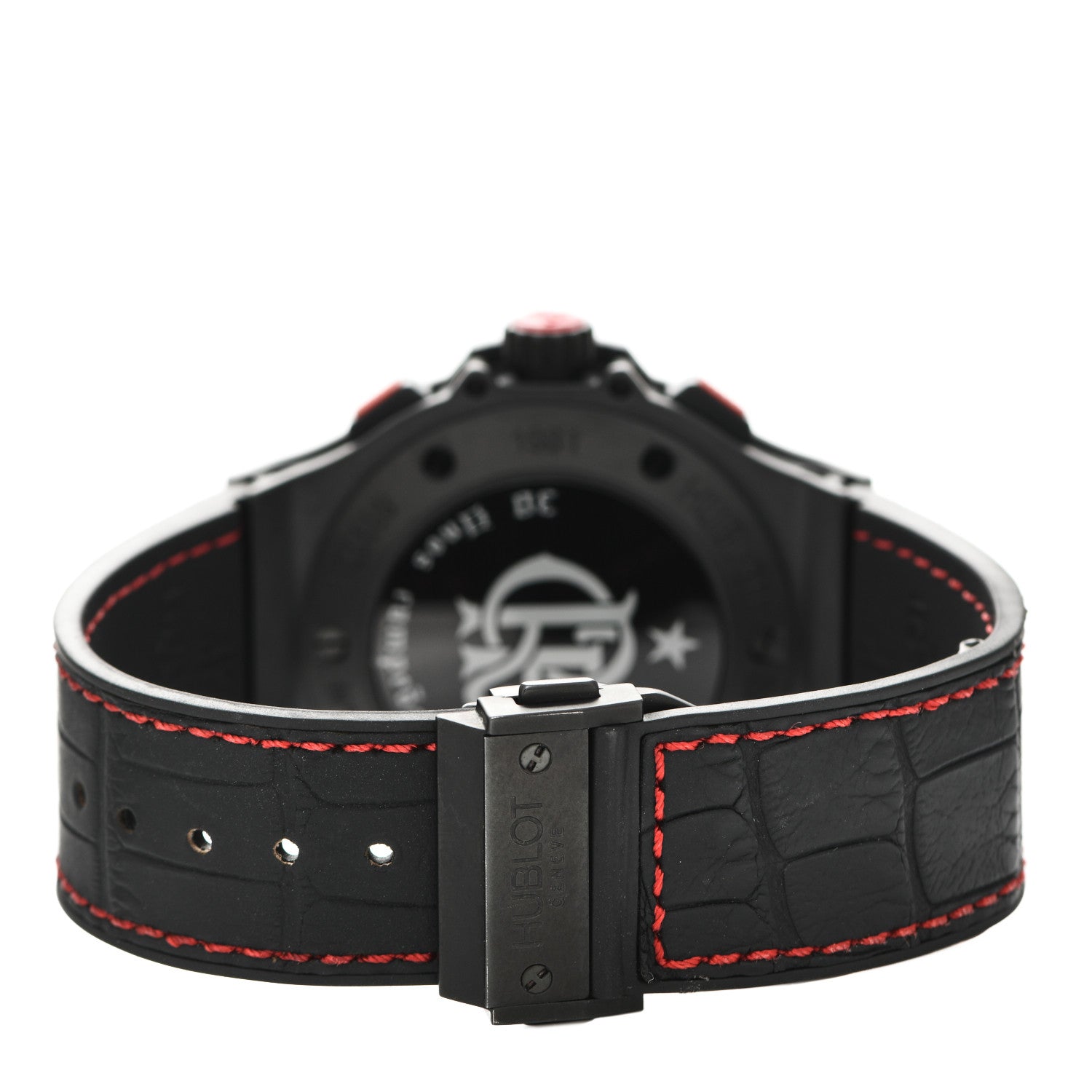 Hublot Ceramic Alligator 44mm Big Bang Limited Edition "Flamengo" Automatic Watch Black 318.CI.1123.GR.FLM11 3 of 5