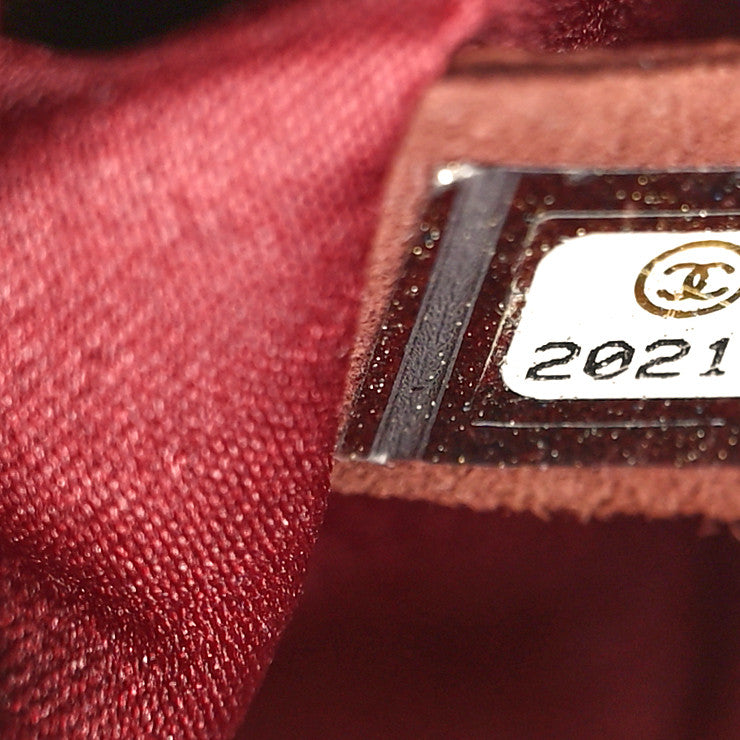 Lambskin Quilted Large Around Pockets Flap Burgundy