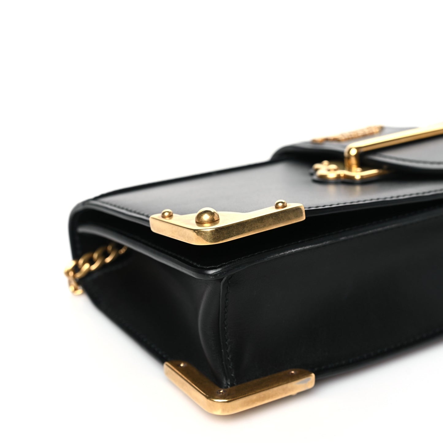 City Calfskin Saffiano Cahier Pochette Black