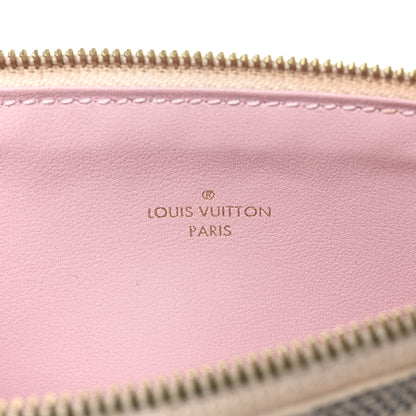 Louis Vuitton Damier Azur Felicie Chain Wallet Zippered Insert Rose Ballerine 6 of 6