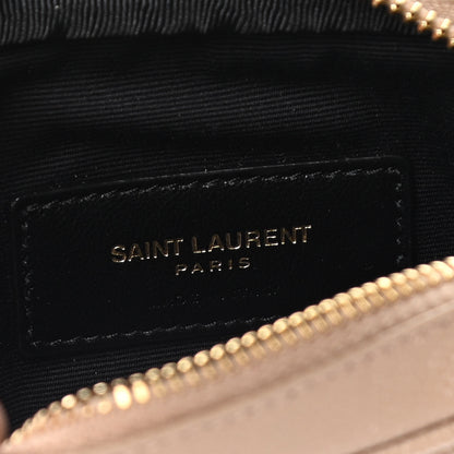 Saint Laurent Grain De Poudre Matelasse Monogram Baby Lou Camera Bag Dark Beige 6 of 11