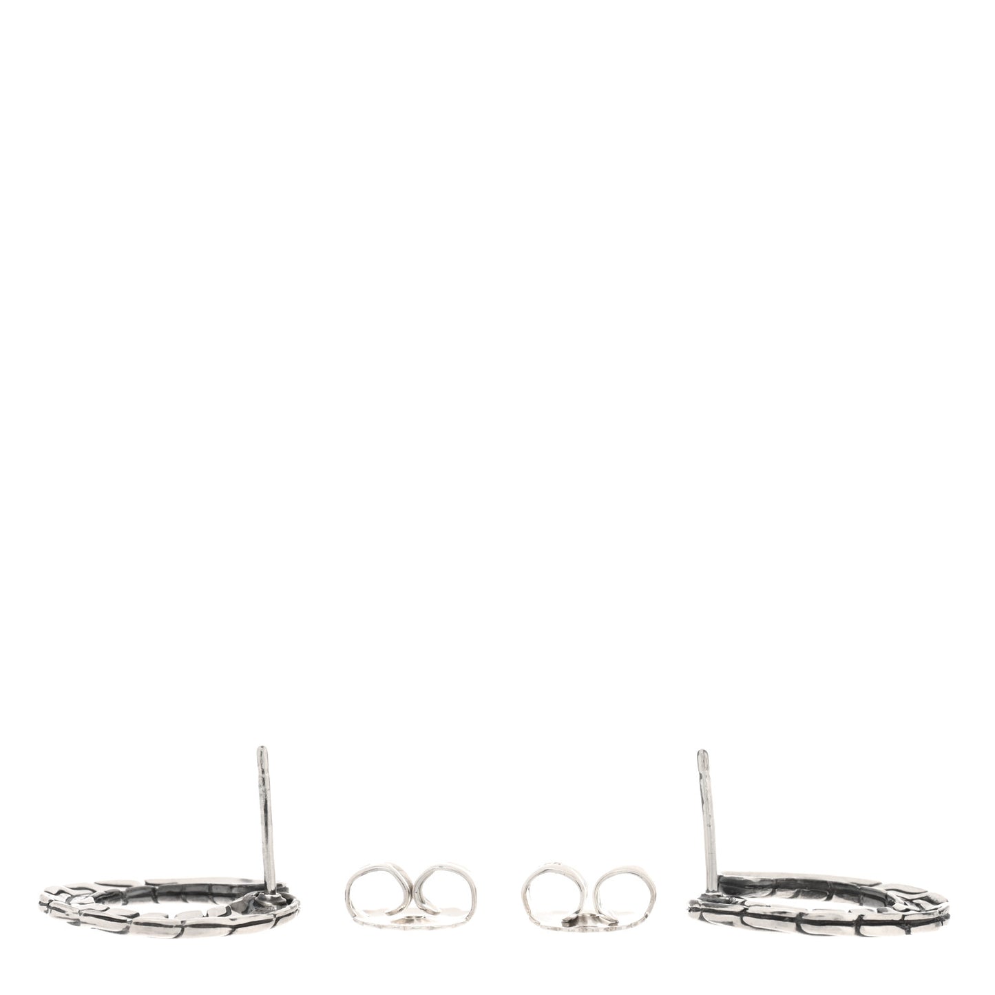 Sterling Silver Classic Chain Open Circle Earrings