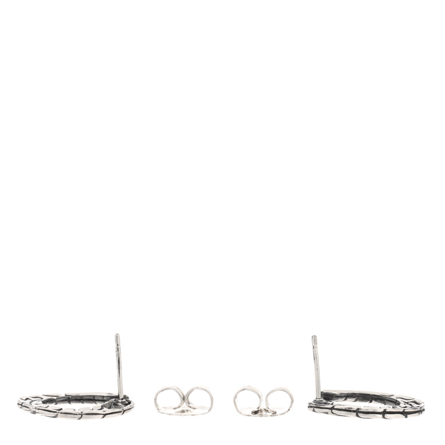 John Hardy Sterling Silver Classic Chain Open Circle Earrings 3 of 4