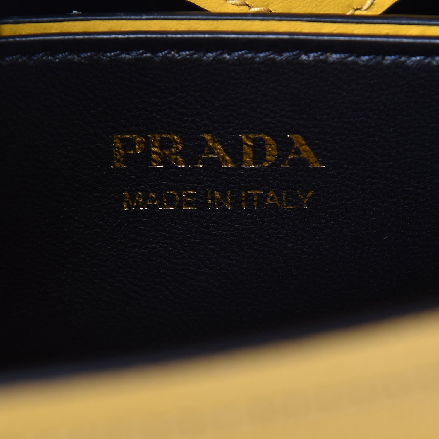 Prada Saffiano Cuir Calfskin Medium Panier Bucket Bag Soleil Black 6 of 8