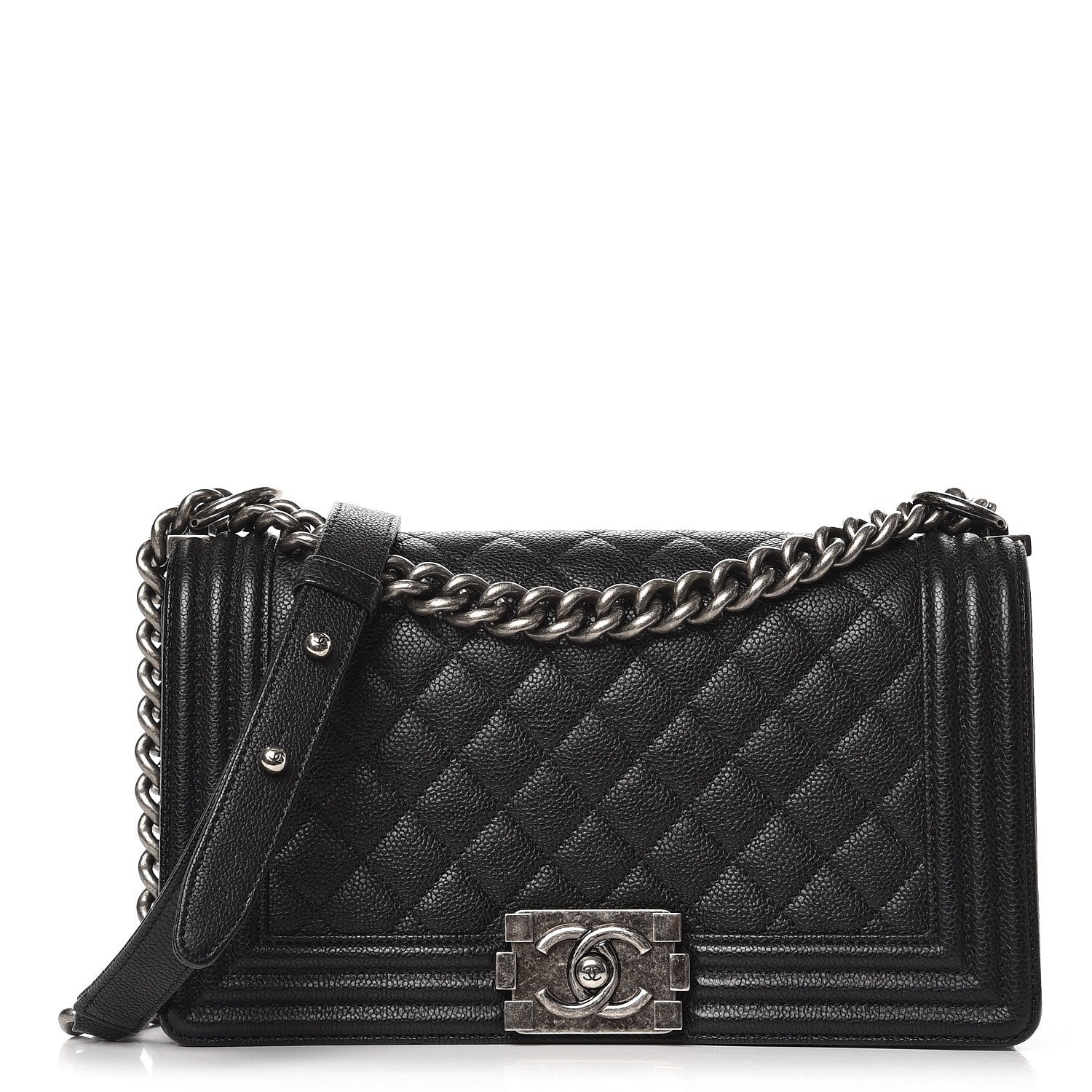 Chanel Caviar Quilted Medium Boy Flap Black 1 of 8