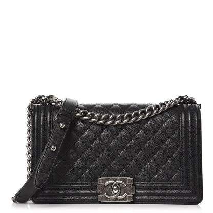 Chanel Caviar Quilted Medium Boy Flap Black 1 of 8