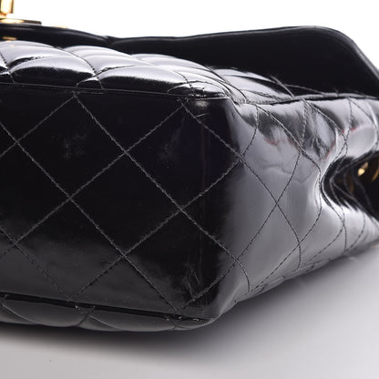 Chanel Patent Quilted Jumbo Single Flap Black 11 of 11