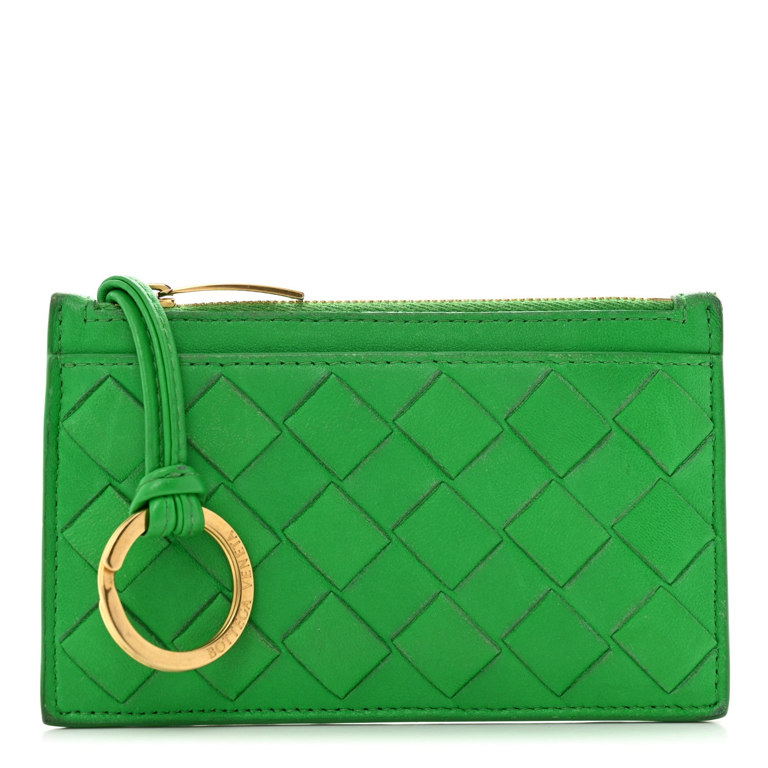 Bottega Veneta Nappa Intrecciato Key Holder Parakeet 1 of 11