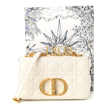 Christian Dior Calfskin Cannage Small Caro Bag Ivory 10 of 10