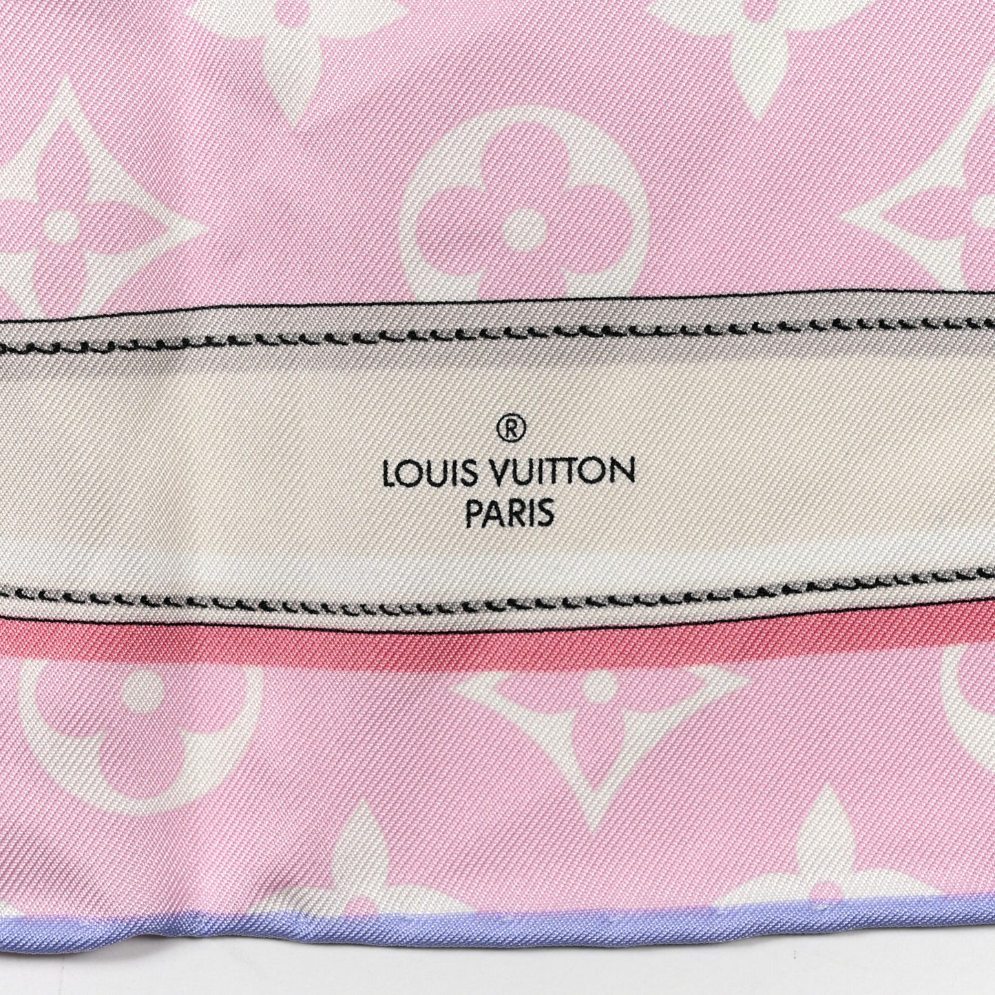 Silk Monogram Escale Confidential Square Scarf Pink
