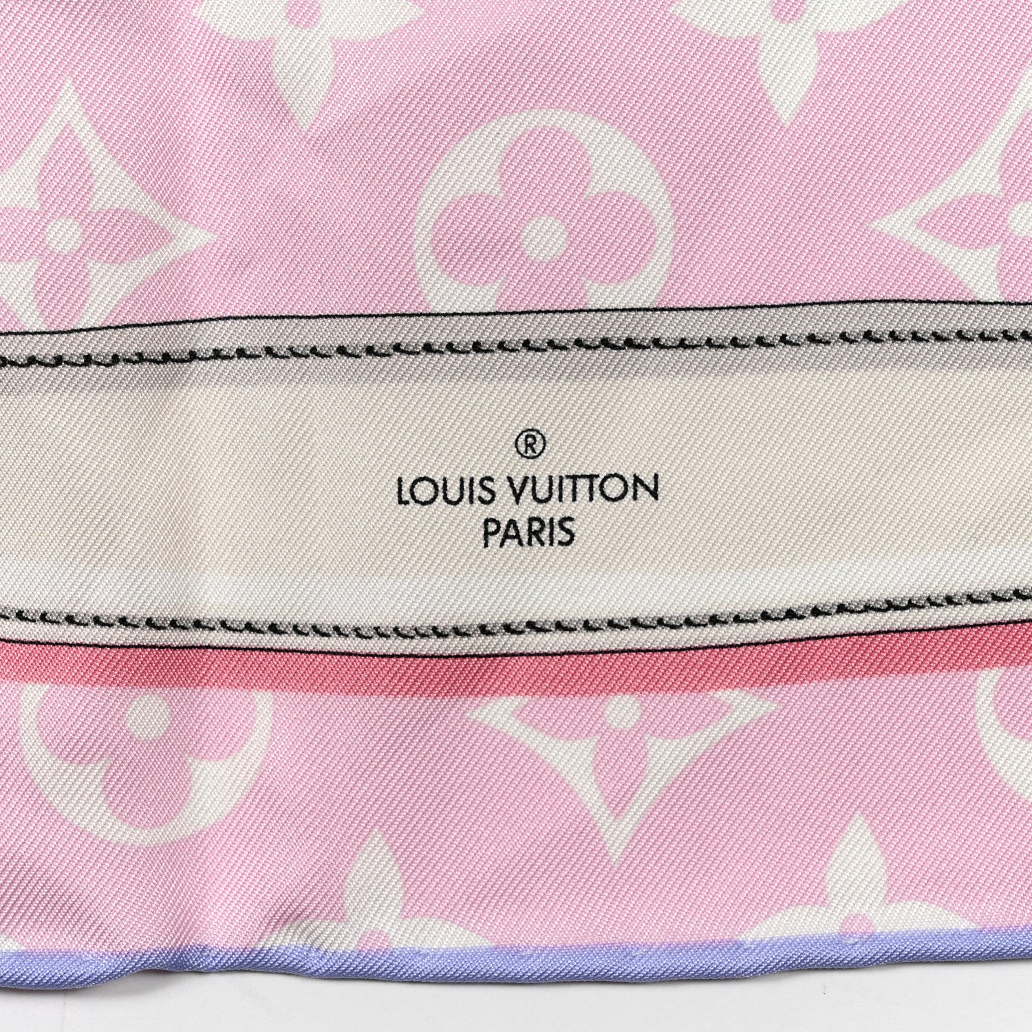 Louis Vuitton Silk Monogram Escale Confidential Square Scarf Pink 2 of 3