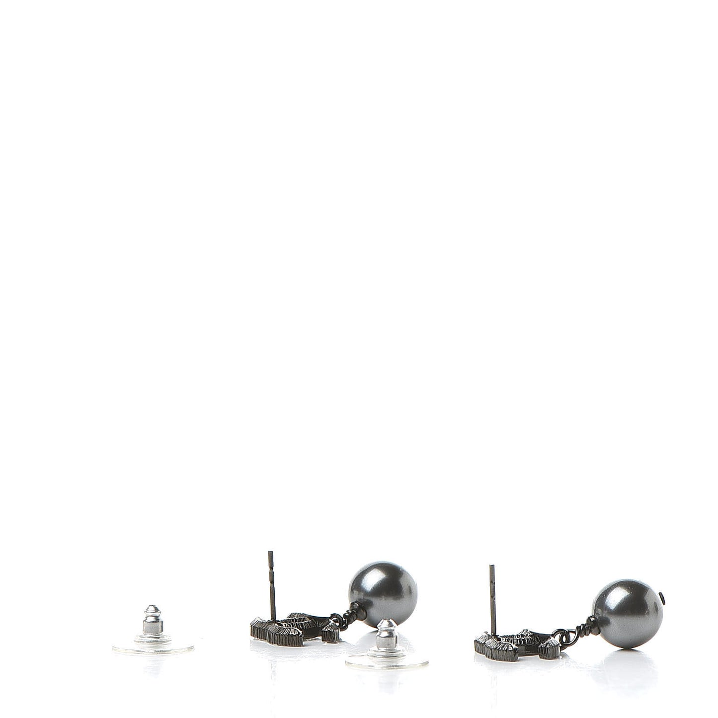 Ruthenium Baguette CC Drop Earrings