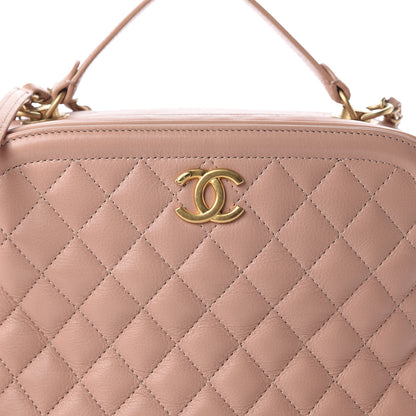 Chanel Calfskin Quilted CC Medium Vanity Case Beige 10 of 11