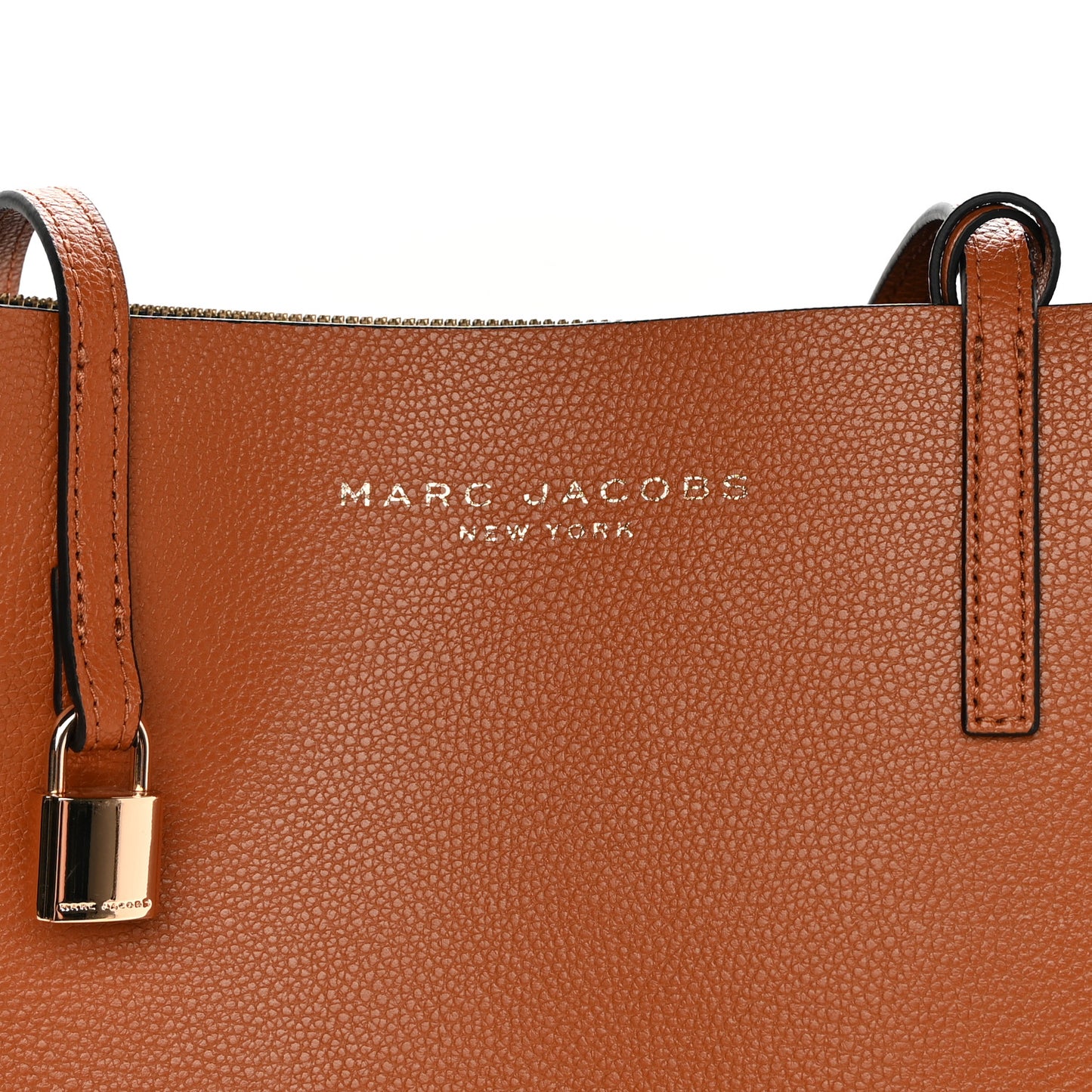 Grained Calfskin Grind Shopper Tote Smoked Almond