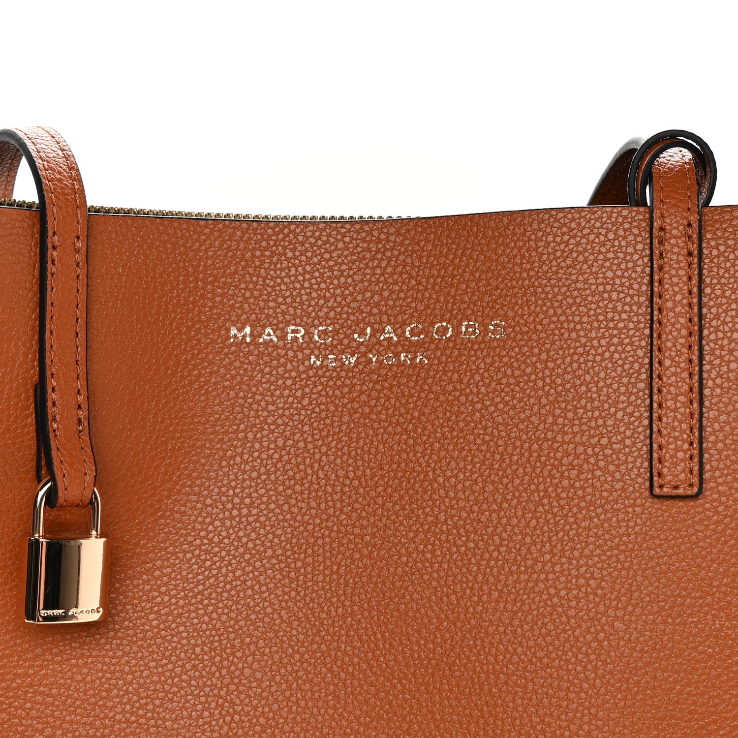 Marc Jacobs Grained Calfskin Grind Shopper Tote Smoked Almond 6 of 13