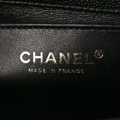 Chanel Caviar Chevron Quilted Medium Boy Flap Black 6 of 11