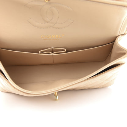 Chanel Caviar Quilted Medium Double Flap Beige 5 of 11