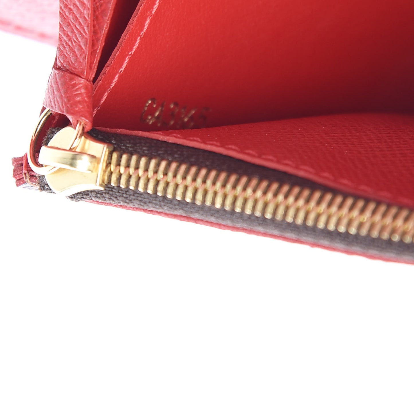 Damier Ebene Caissa Wallet Cherry