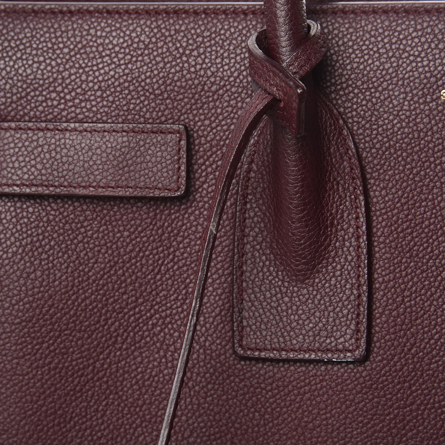 Saint Laurent Grained Calfskin Small Classic Sac De Jour Bordeaux 9 of 20