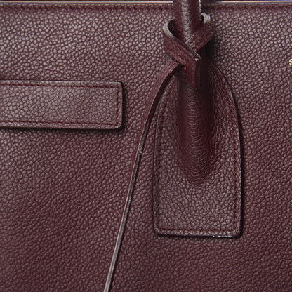 Saint Laurent Grained Calfskin Small Classic Sac De Jour Bordeaux 9 of 20