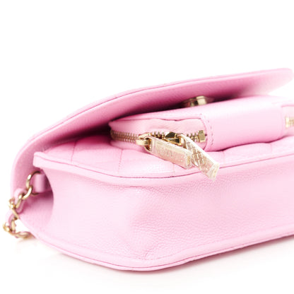 Chanel Caviar Quilted Business Affinity Clutch With Chain Flap Lilac 11 of 14