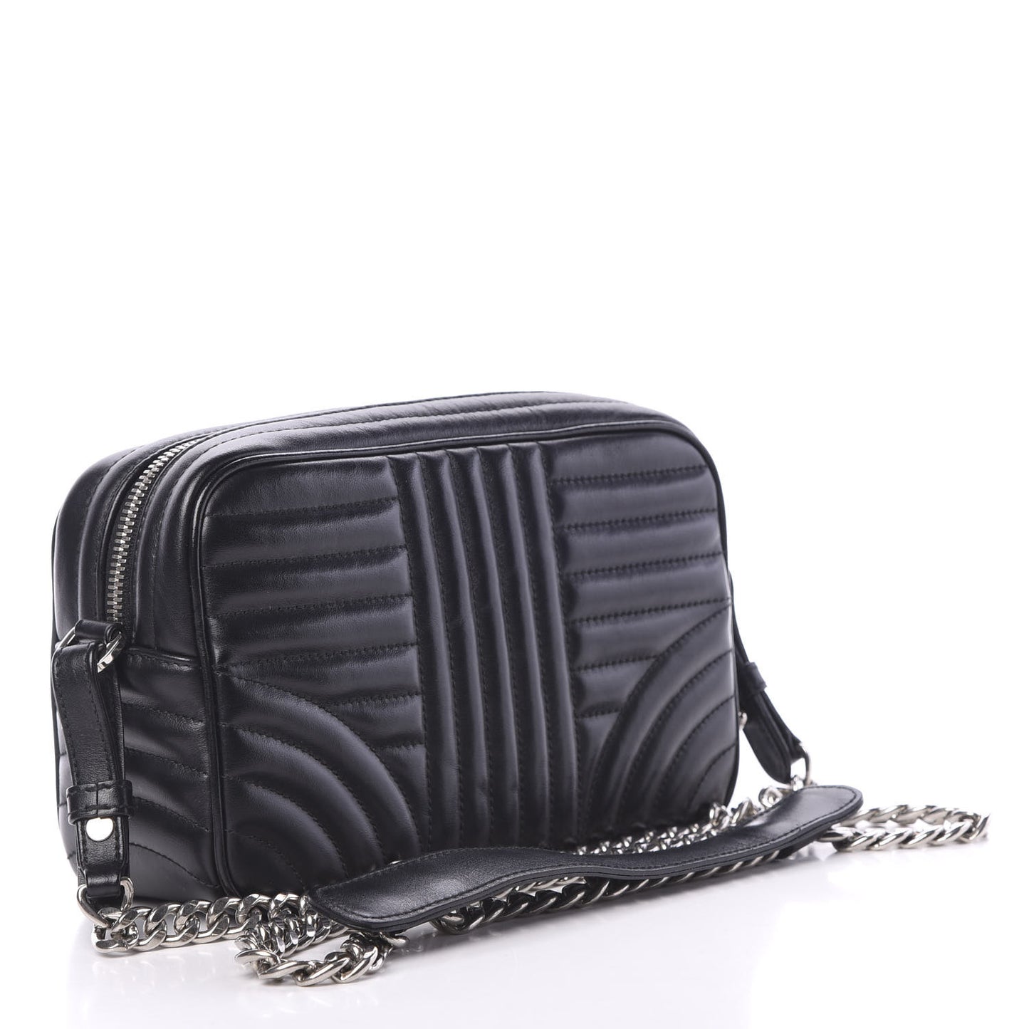 Soft Calfskin Diagramme Crossbody Bag Black