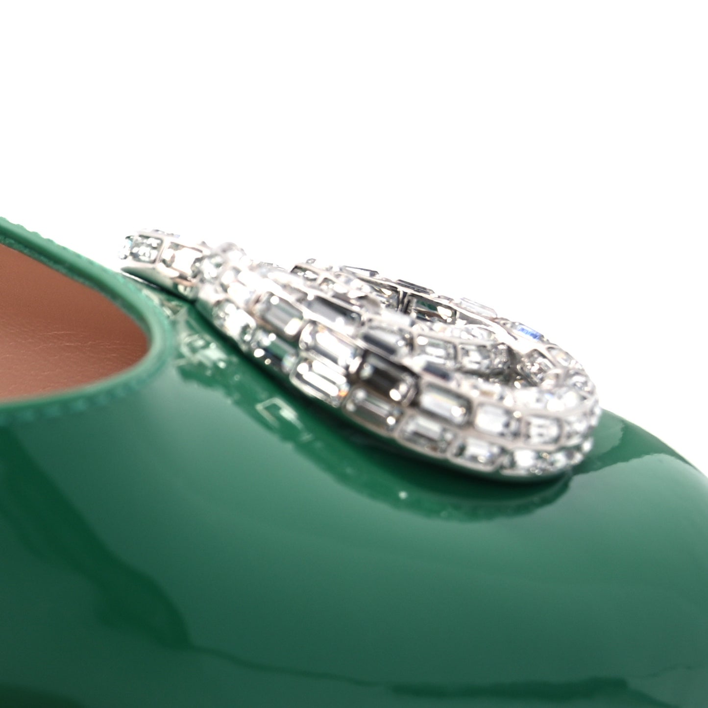 Vernice Crystal Double G Platform Pumps 38 New Shamrock