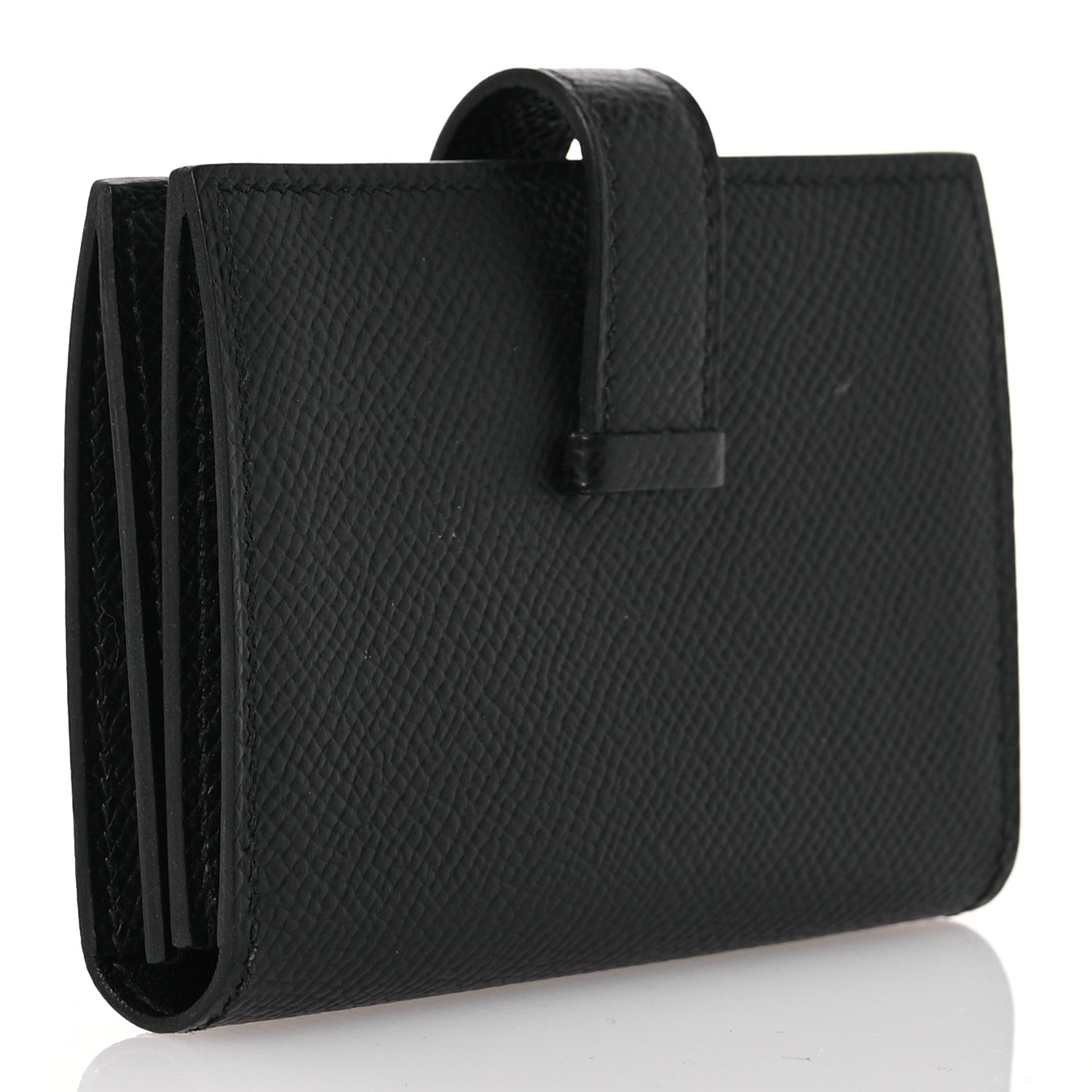 Hermes Epsom Monochrome Bearn Card Holder Wallet Black 3 of 10
