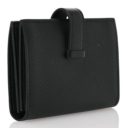 Hermes Epsom Monochrome Bearn Card Holder Wallet Black 3 of 10