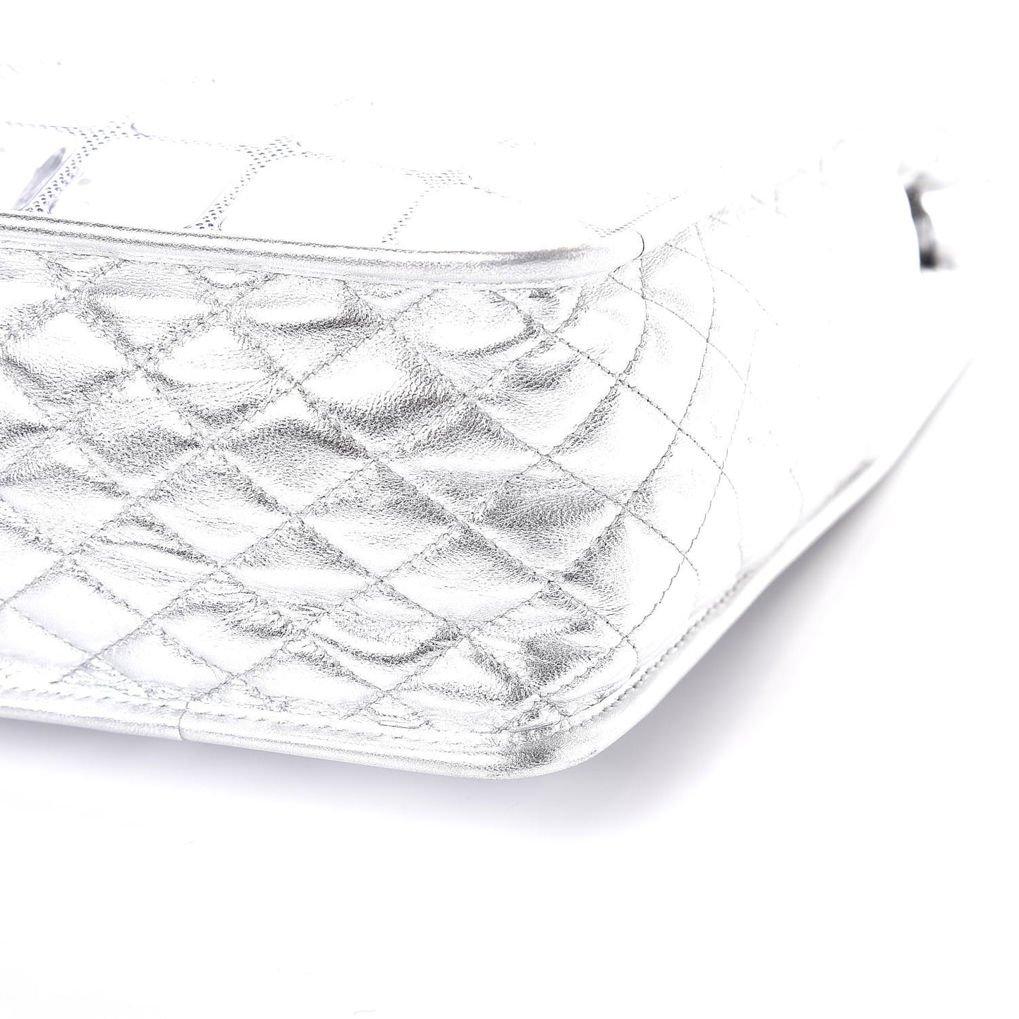 Vinyl Ice Cube Large Shopper Tote Silver