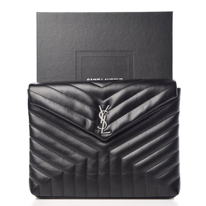 Saint Laurent Calfskin Y Quilted Monogram Loulou Document Holder Black 8 of 8