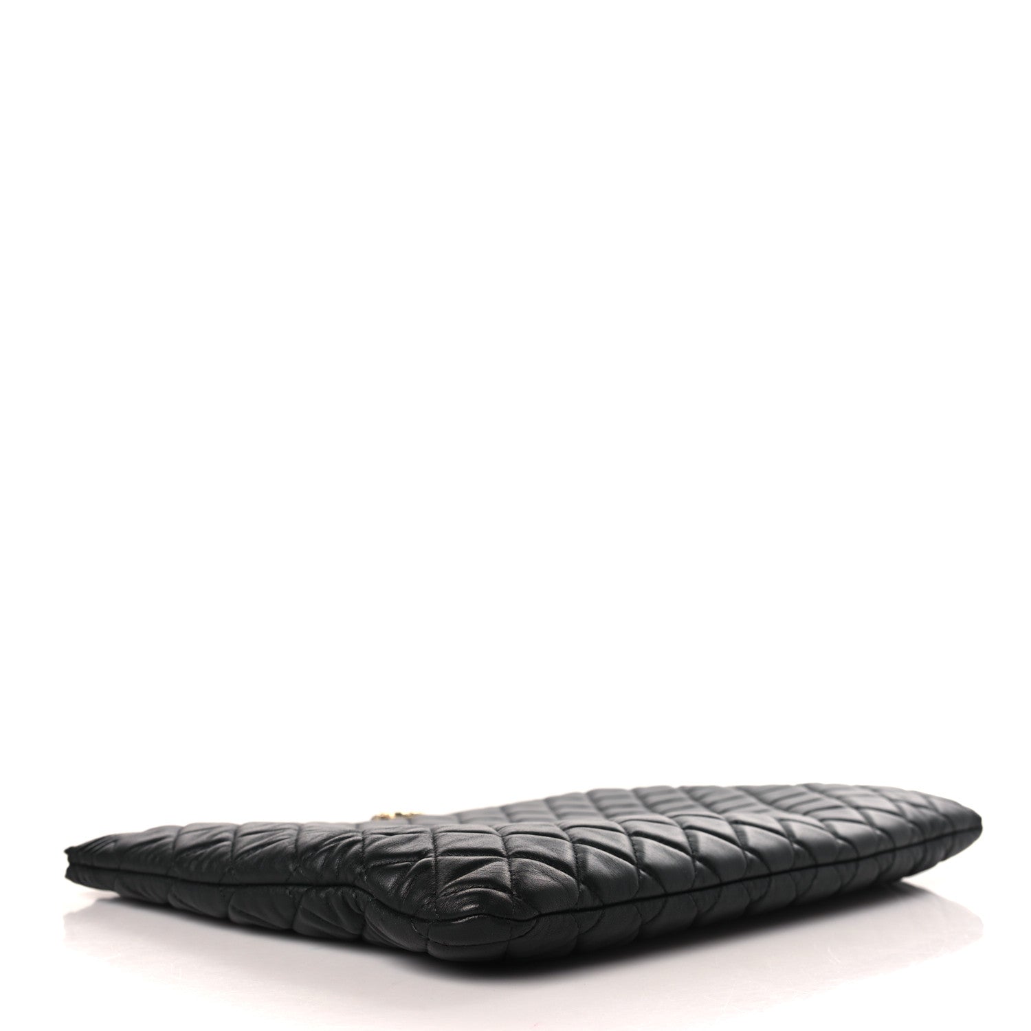 Chanel Lambskin Quilted Large Boy Cosmetic Case Black 4 of 9