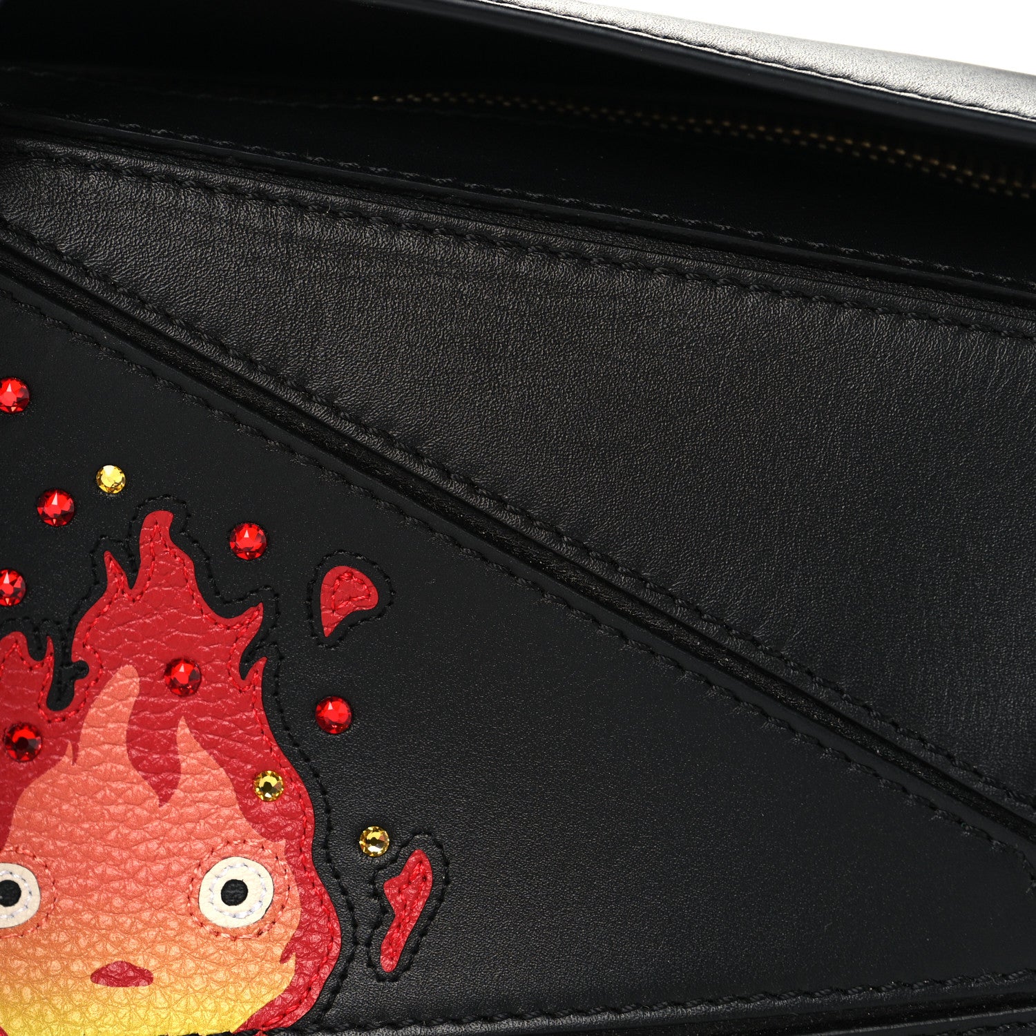 Loewe X HOWLS MOVING CASTLE Satin Calfskin Crystal Mini Calcifer