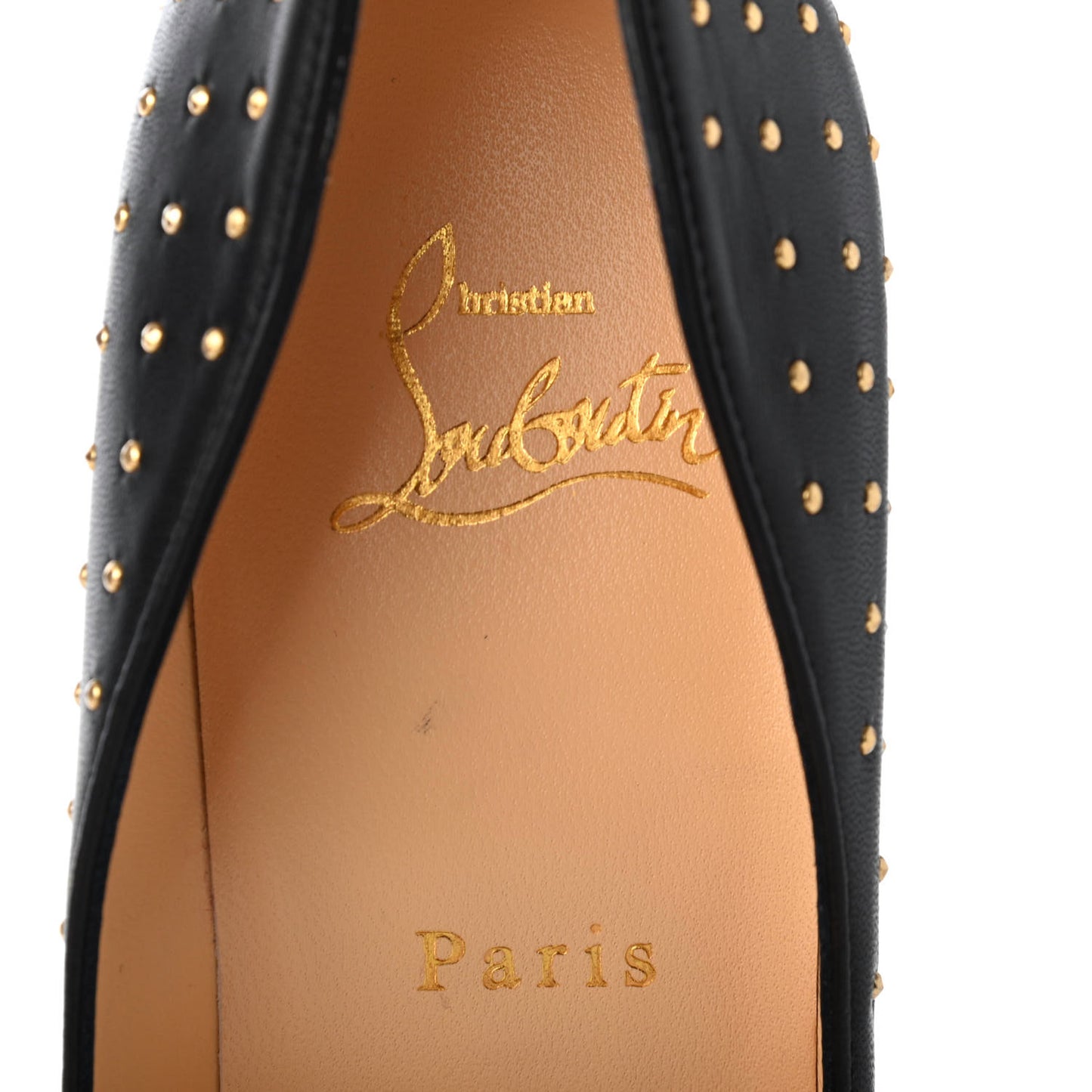 Calfskin Pigalle Follies Stud 100 Pumps 38 Black