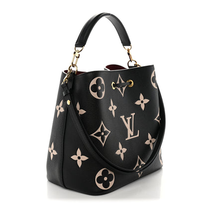 Louis Vuitton Empreinte Monogram Giant Neonoe MM Black Beige 3 of 9