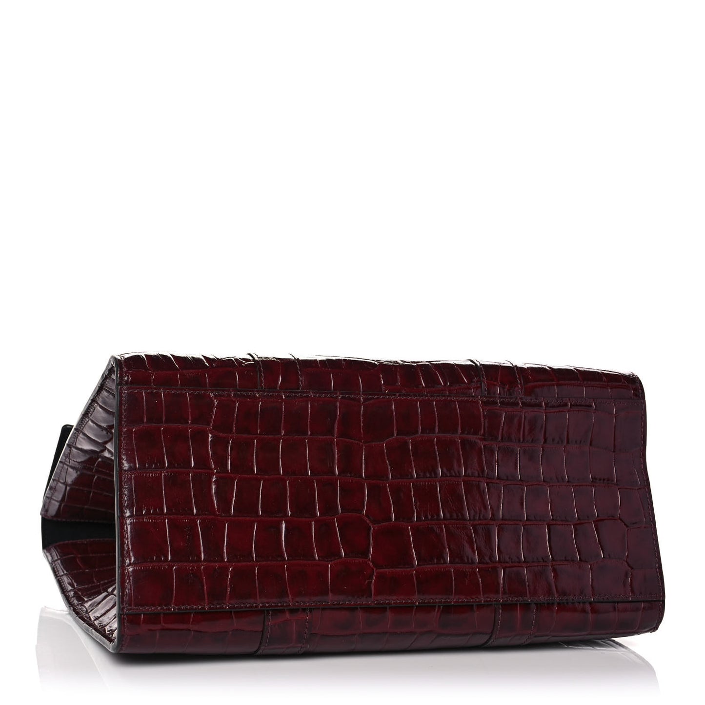 Crocodile Embossed Calfskin Bayswater Oxblood