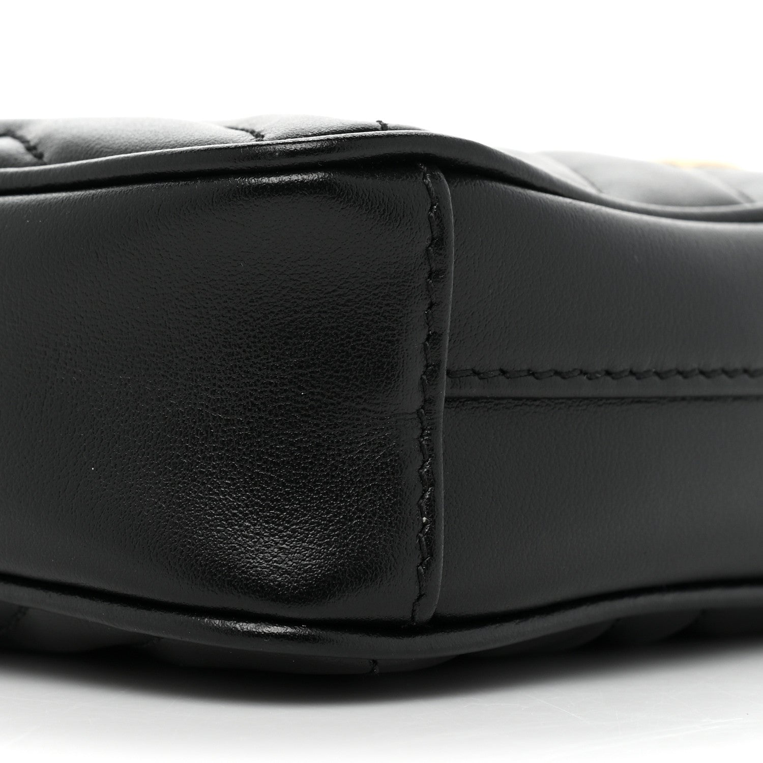 Gucci Calfskin Matelasse Mini GG Marmont Crossbody Bag Black 8 of 10