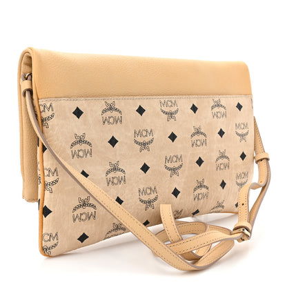 MCM Visetos Corina Foldover Crossbody Bag Latte Beige 3 of 11