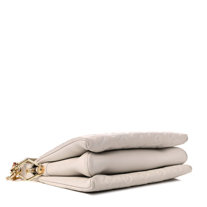 Louis Vuitton Lambskin Embossed Monogram Coussin PM Beige Cream 4 of 12
