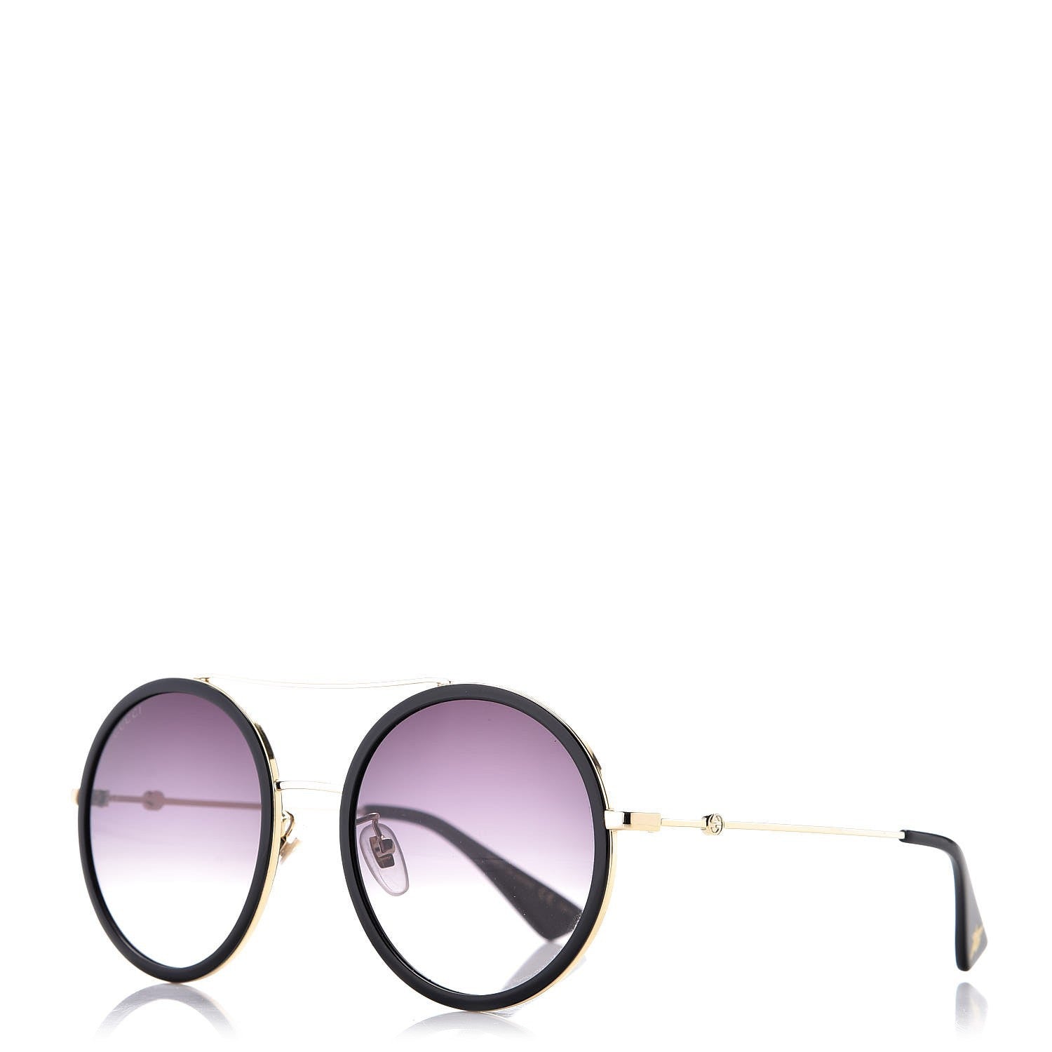 Gucci Round Frame Sunglasses GG0061S Black 1 of 7