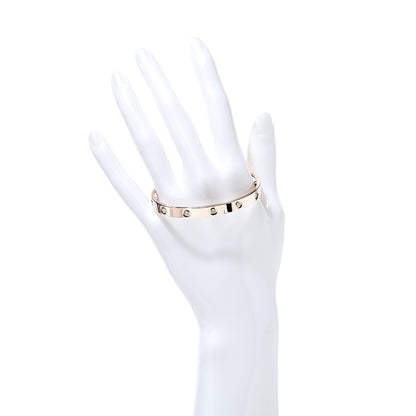 Cartier 18K Pink Gold 10 Diamond LOVE Bracelet 17 2 of 6