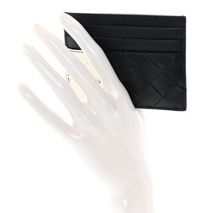 Bottega Veneta Calfskin Intrecciato Card Case Space White 2 of 8