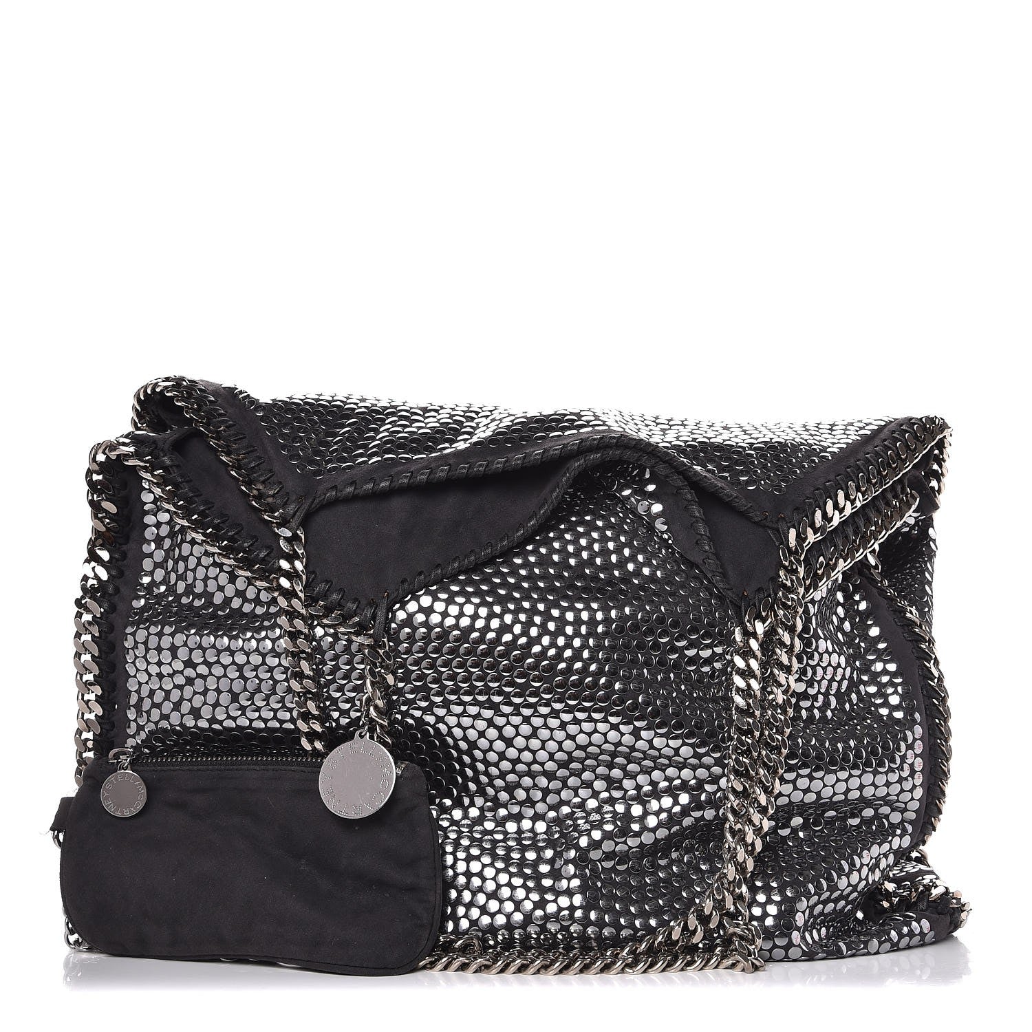 Stella McCartney Studded Eco Suede Falabella Tote Black 1 of 12