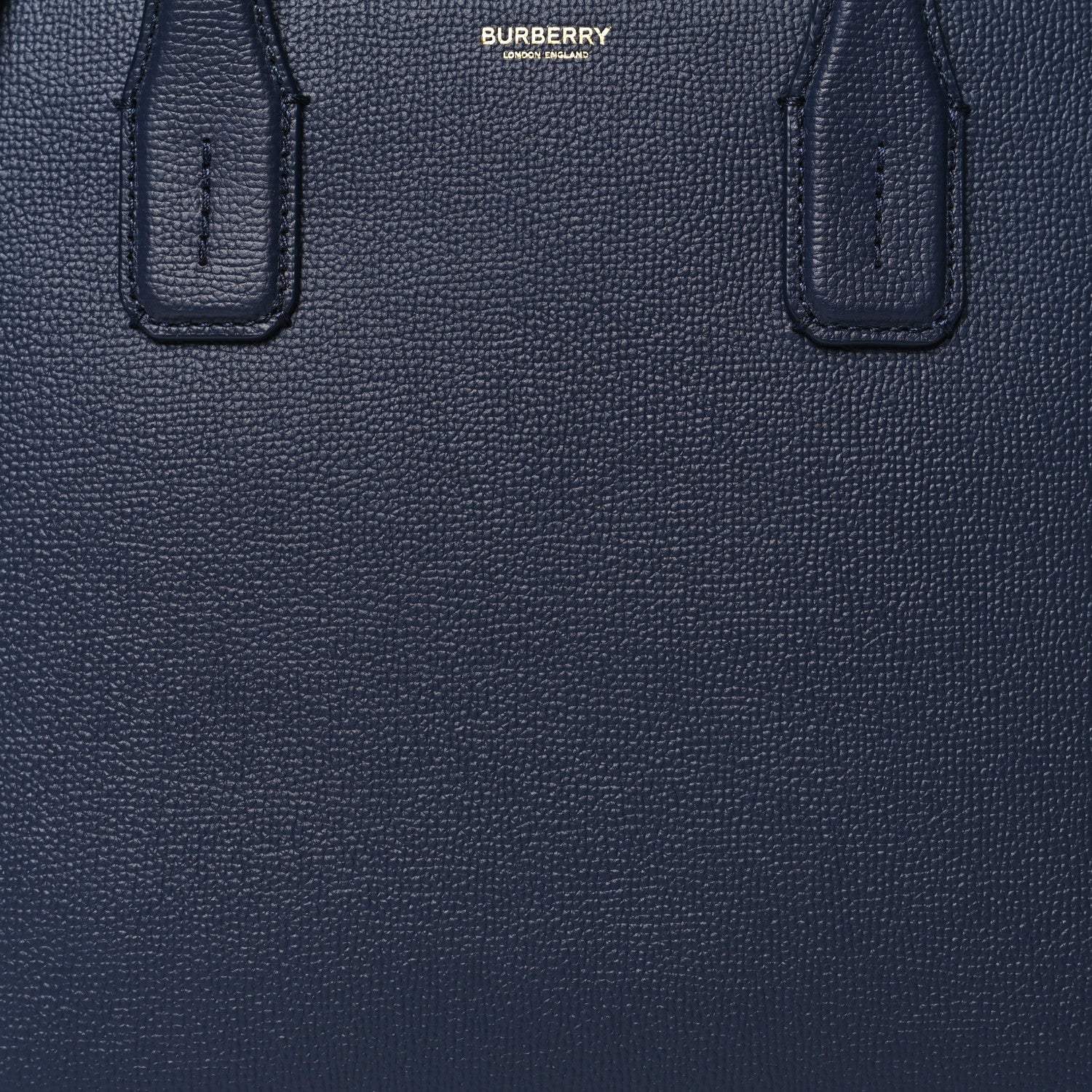 Burberry Grainy Calfskin House Check Medium Banner Tote Regency Blue 10 of 12